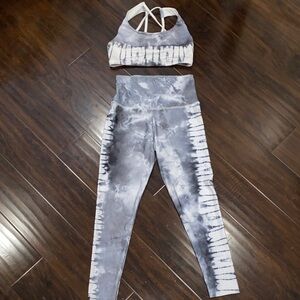 Onzie Gray Tie-Dye Activewear Set